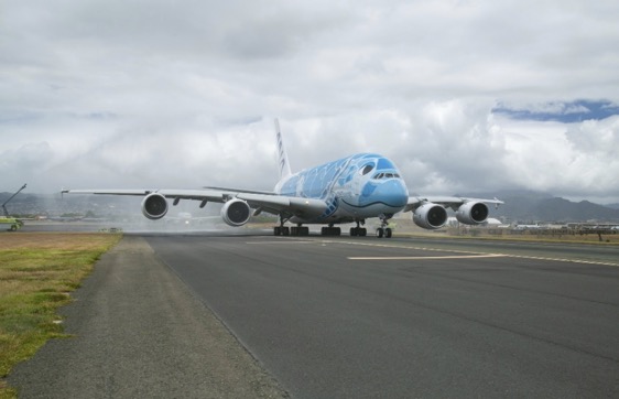 機内限定発売　ANA　フライングホヌ　AIRBUS A380　エアバス　ハワイ ANAハワイでA380フライングホヌが就航